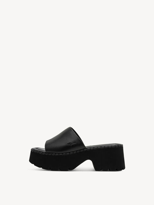 Slipper, BLACK LEATHER, hi-res