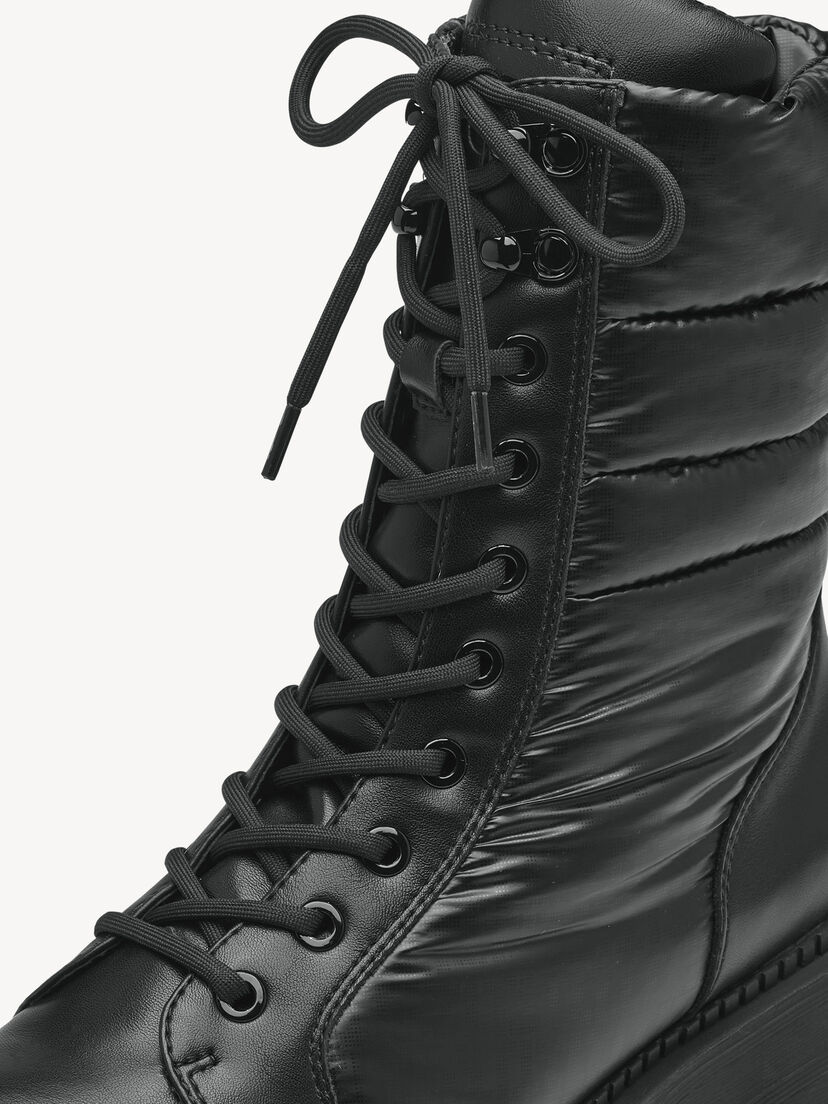 Enkellaarsje - zwart warme voering, BLACK UNI, hi-res