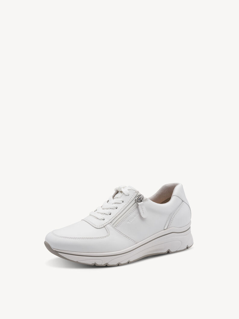 Ledersneaker - wei&szlig;, WHITE/SILVER, hi-res