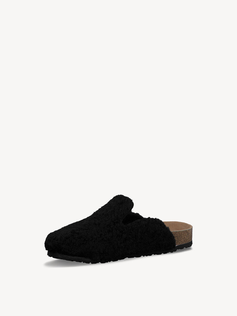 Pantoffel - zwart, BLACK, hi-res