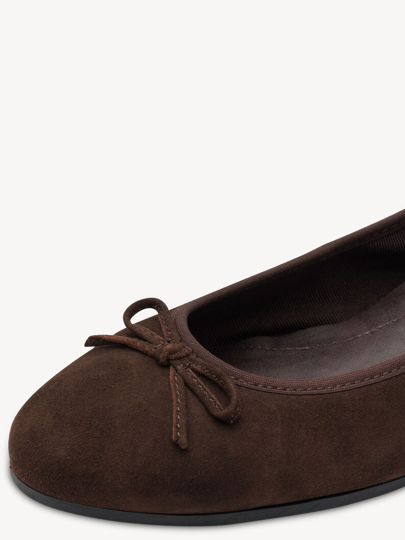 Lederballerina - braun, MOCCA SUEDE, hi-res