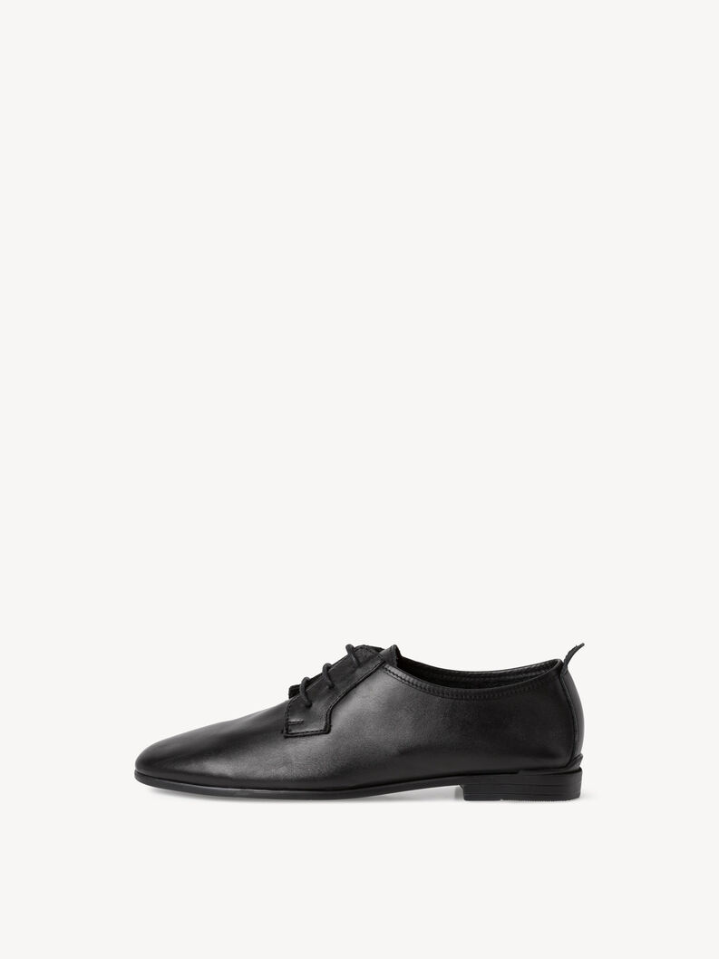 Leather Low shoes - black, BLACK LEATHER, hi-res