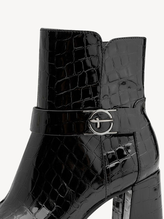 Enkellaarsje, BLACK CROCO, hi-res