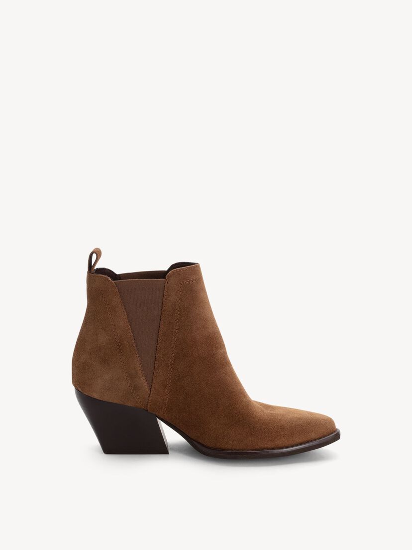 Leren Chelseaboot - bruin, BROWN, hi-res