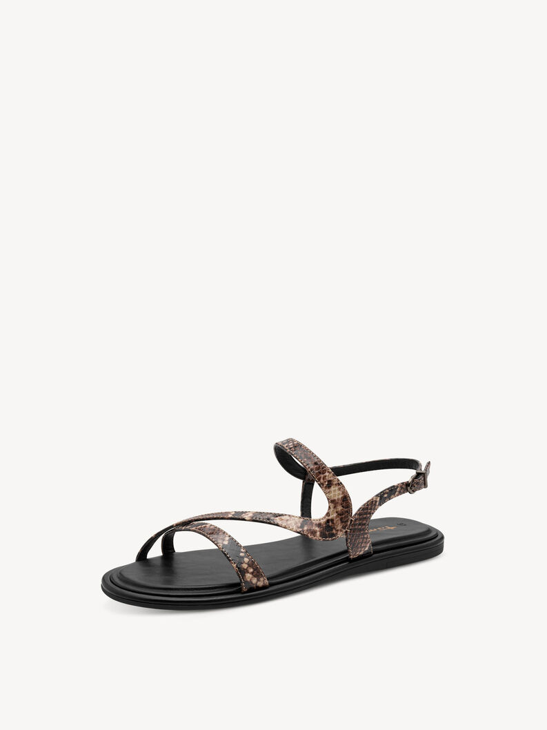 Sandal - brown, BROWN SNAKE, hi-res