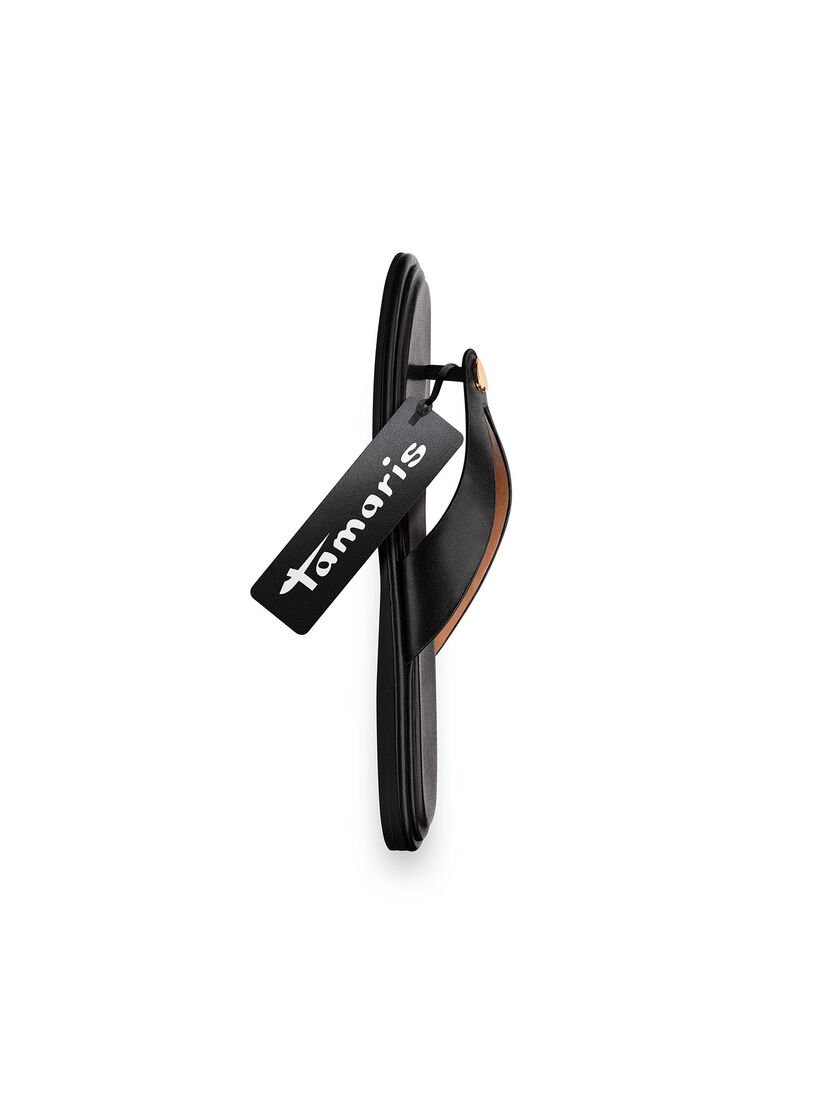 Flip Flops, BLACK LEATHER, hi-res