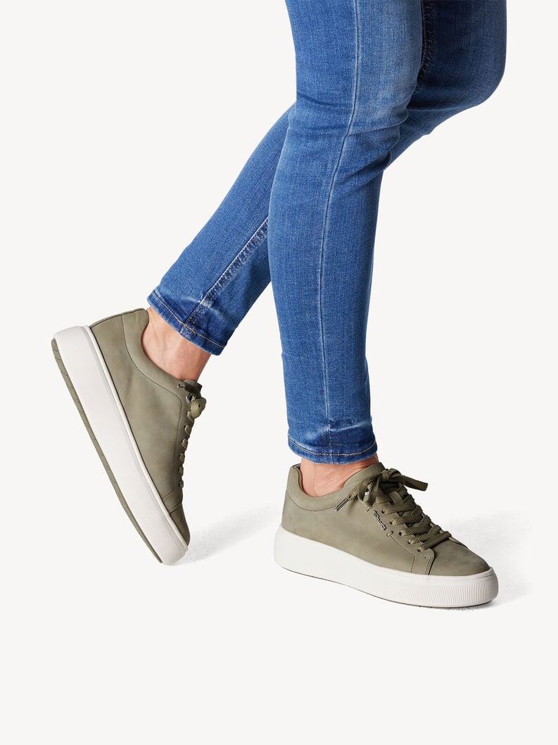 Leather Sneaker - green, SAGE, hi-res