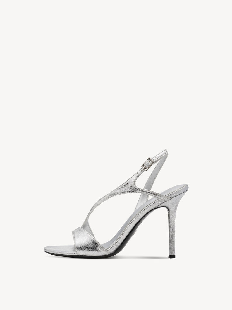 Sandały na obcasie - metaliczny, SILVER, hi-res
