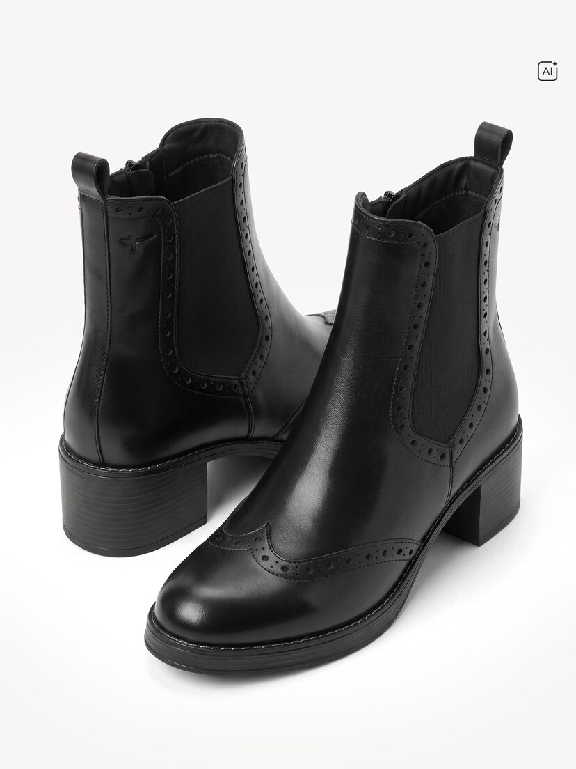 Chelseaboot, BLACK LEATHER, hi-res