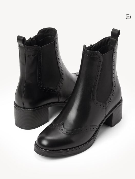 Chelseaboot, BLACK LEATHER, hi-res