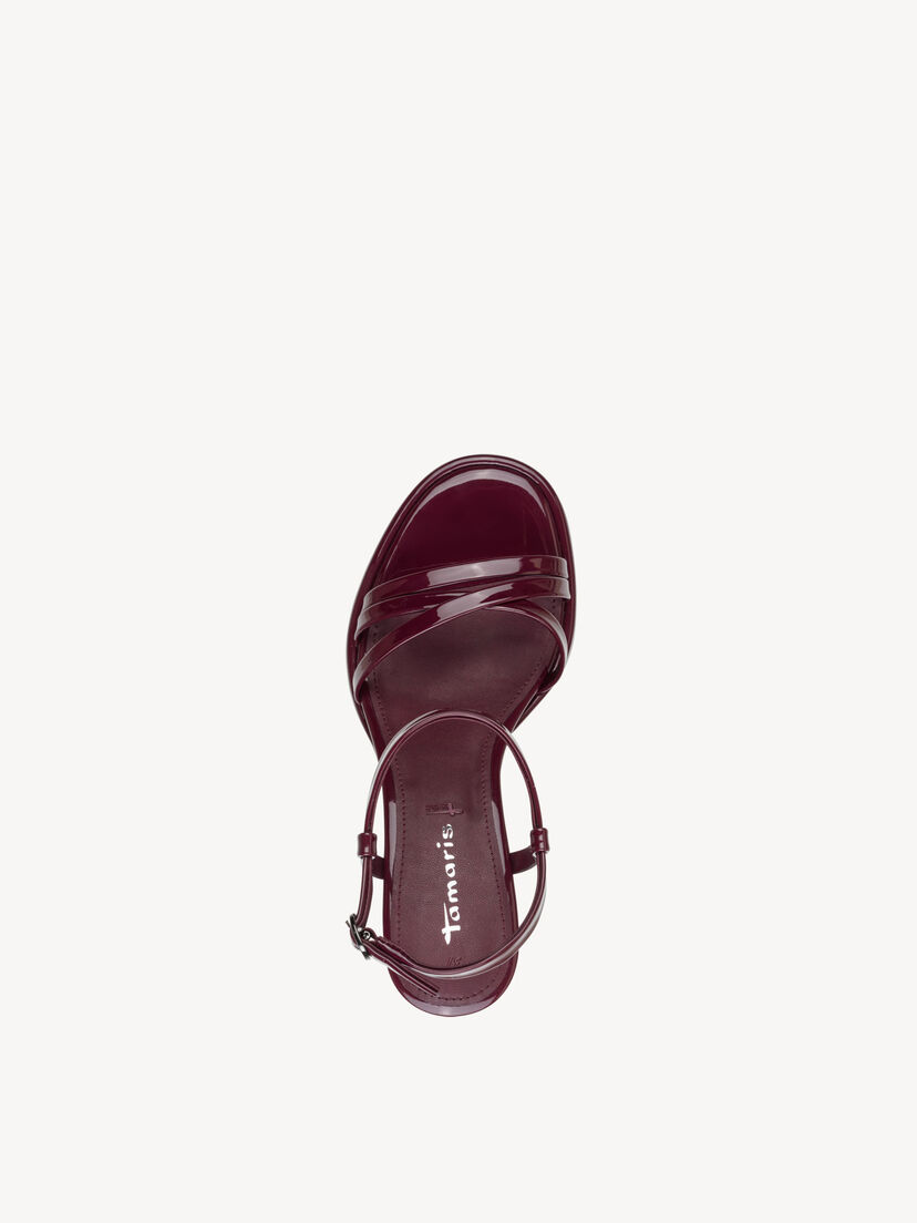 Sandaaltje - rood, MERLOT PATENT, hi-res