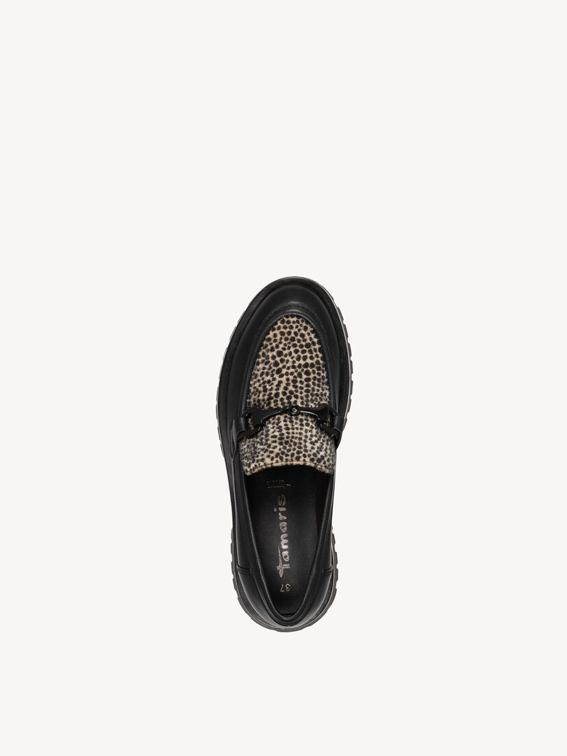 Instappers - zwart, BLACK/LEOPARD, hi-res