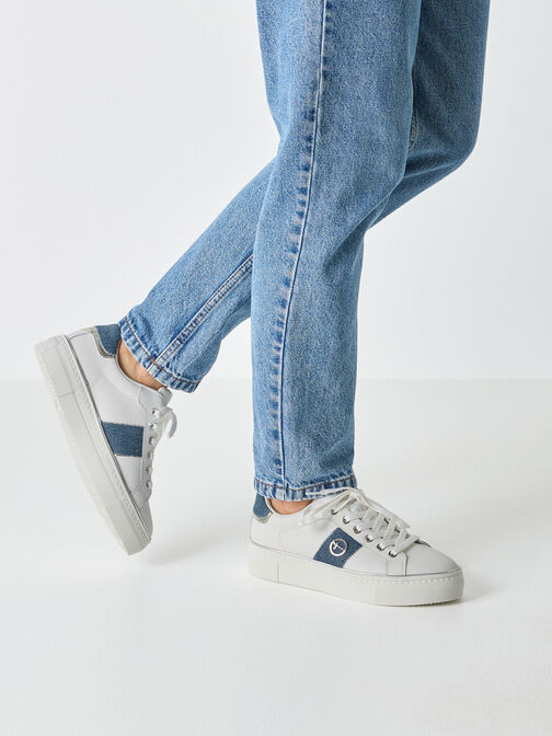 Sneaker, WHITE/DENIM, hi-res