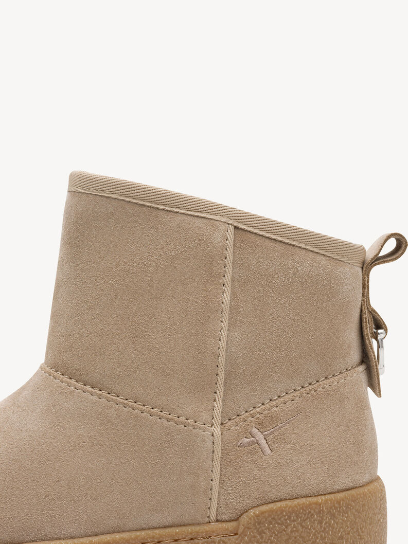 Kožen&eacute; Kotn&iacute;čkov&aacute; obuv - b&eacute;žov&aacute; tepl&aacute; pod&scaron;&iacute;vka, TAUPE, hi-res