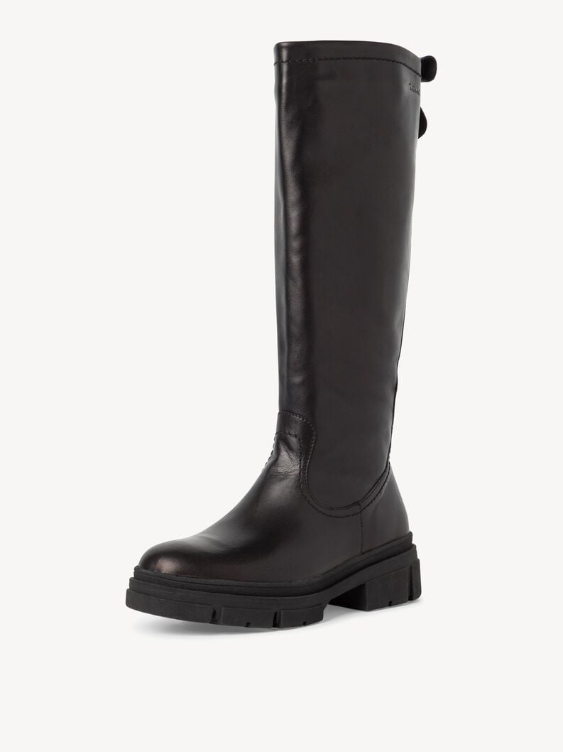 Leather Boots - black, BLACK LEATHER, hi-res