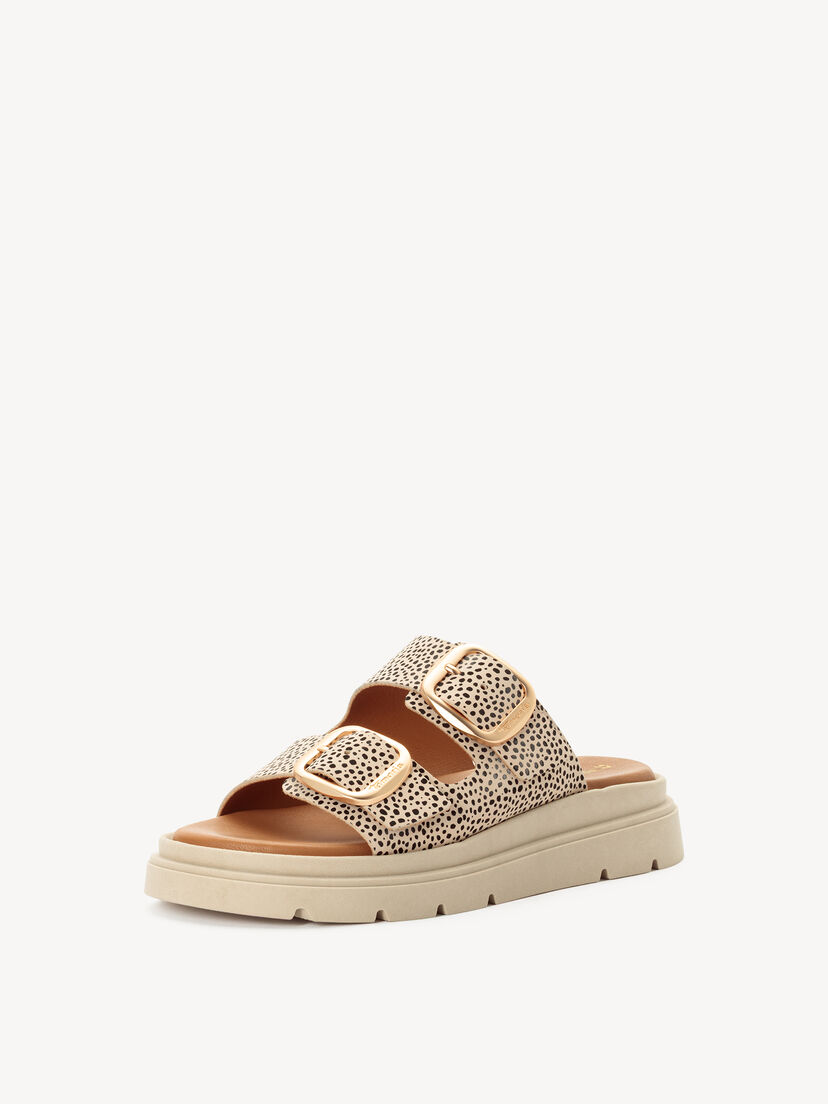 Leren Slipper - beige, BEIGE COMB, hi-res