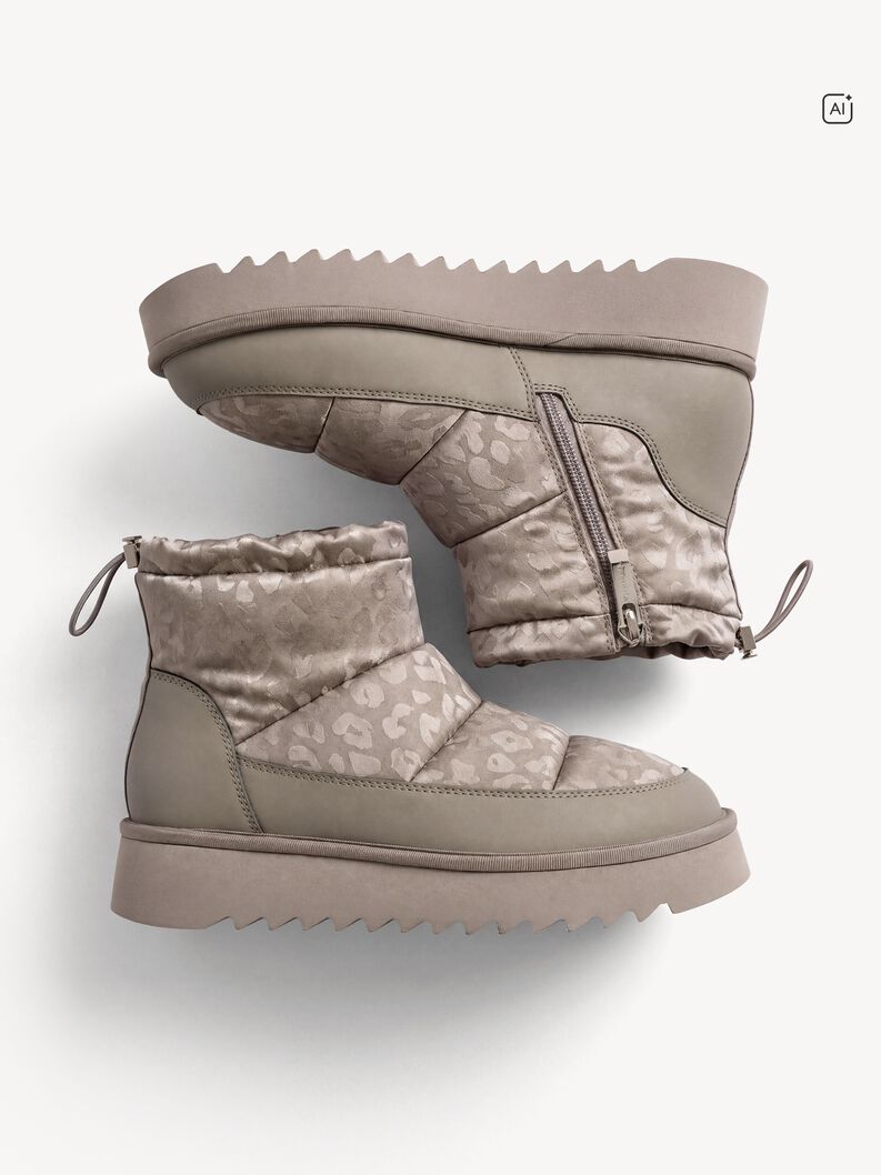 Stiefelette - grau Warmfutter, GREY LEOPARD, hi-res