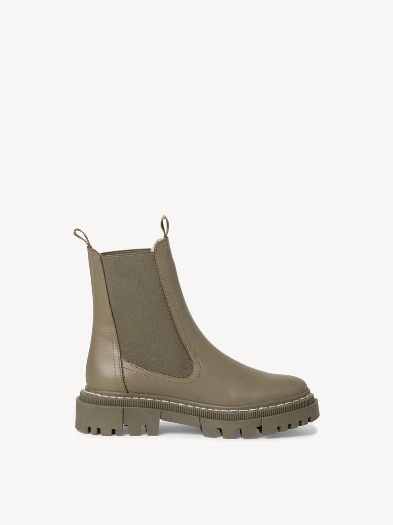 Bottine Chelsea en cuir - vert, PALE GREEN, hi-res