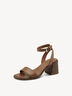 Leather Heeled sandal - brown, NUT, hi-res