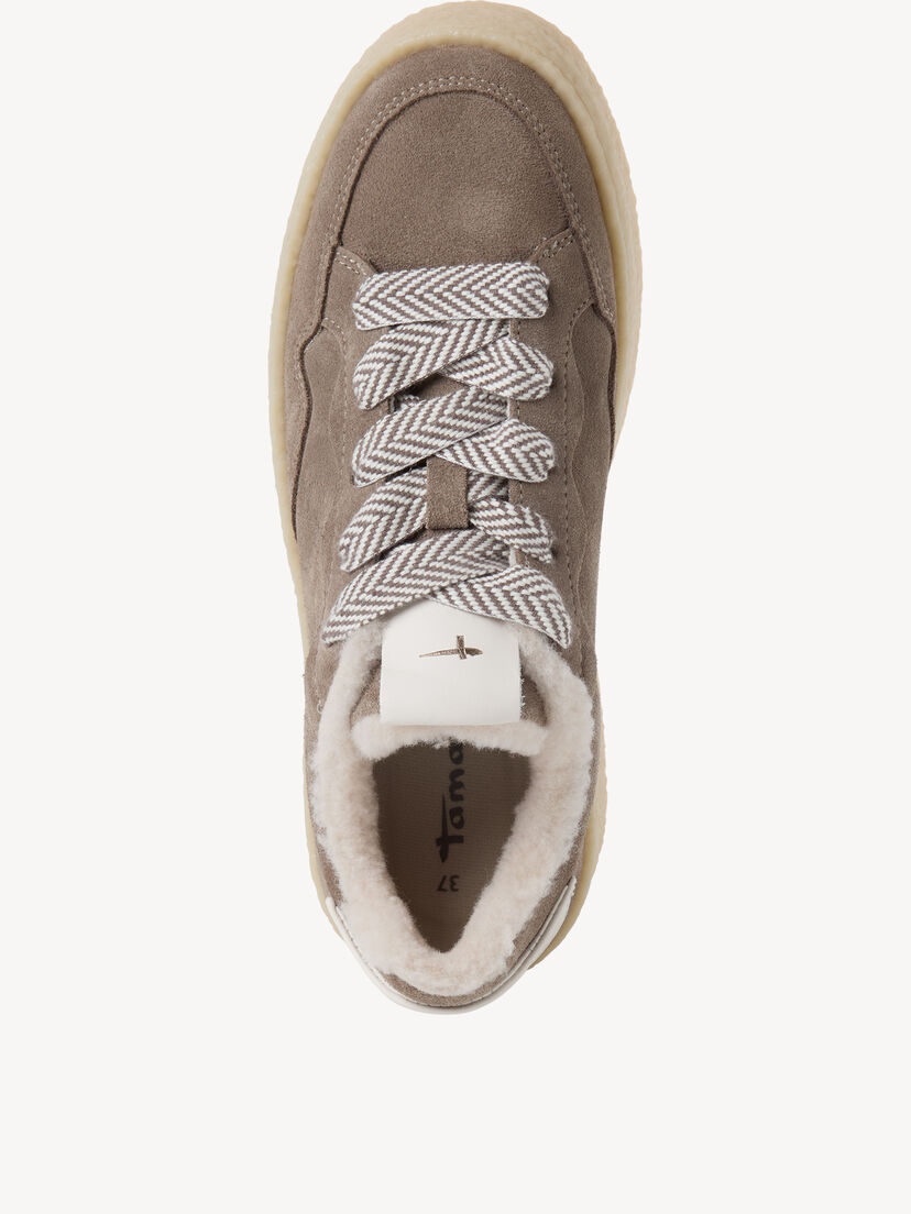 Leren Sneaker - beige, TAUPE, hi-res