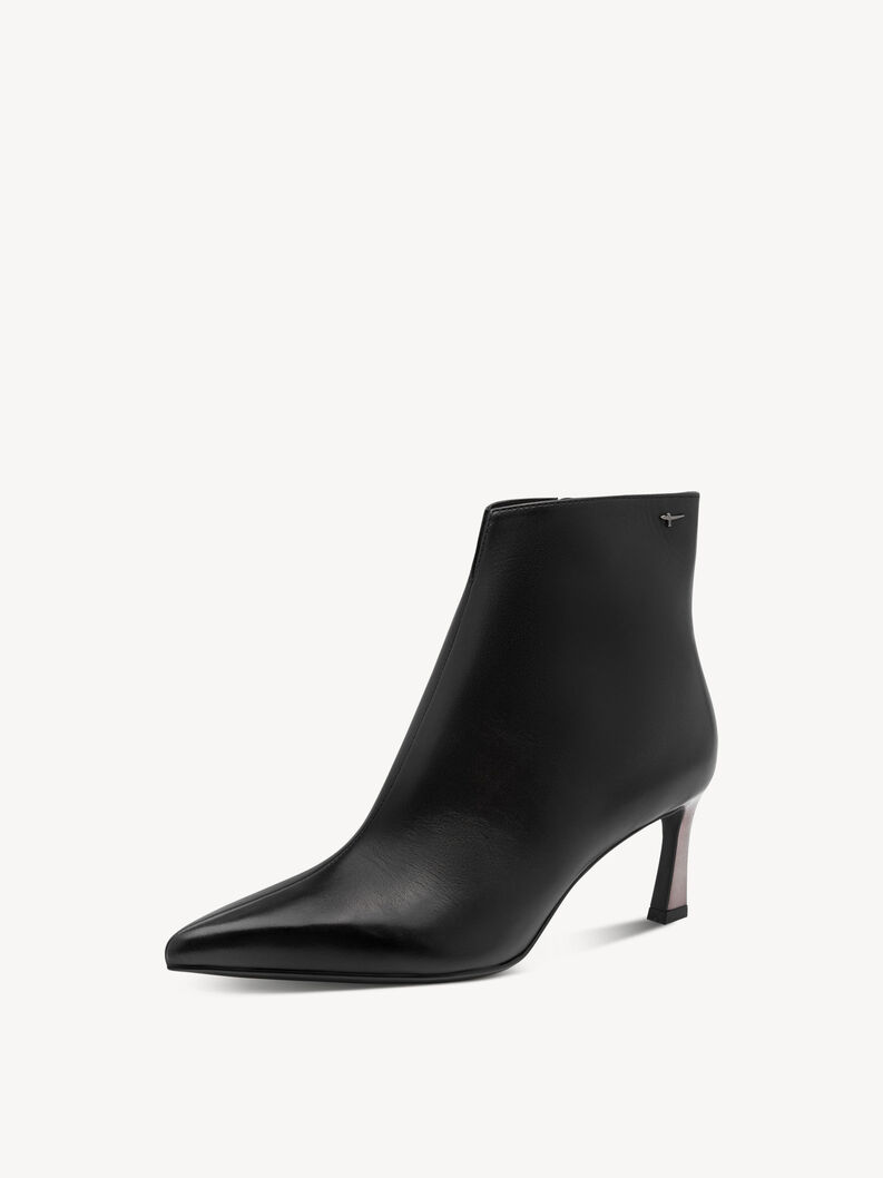 Bottine en cuir - noir, BLACK, hi-res
