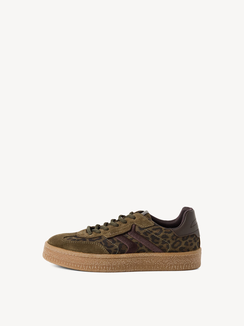 Leren Sneaker - groen, OLIVE LEOPARD, hi-res