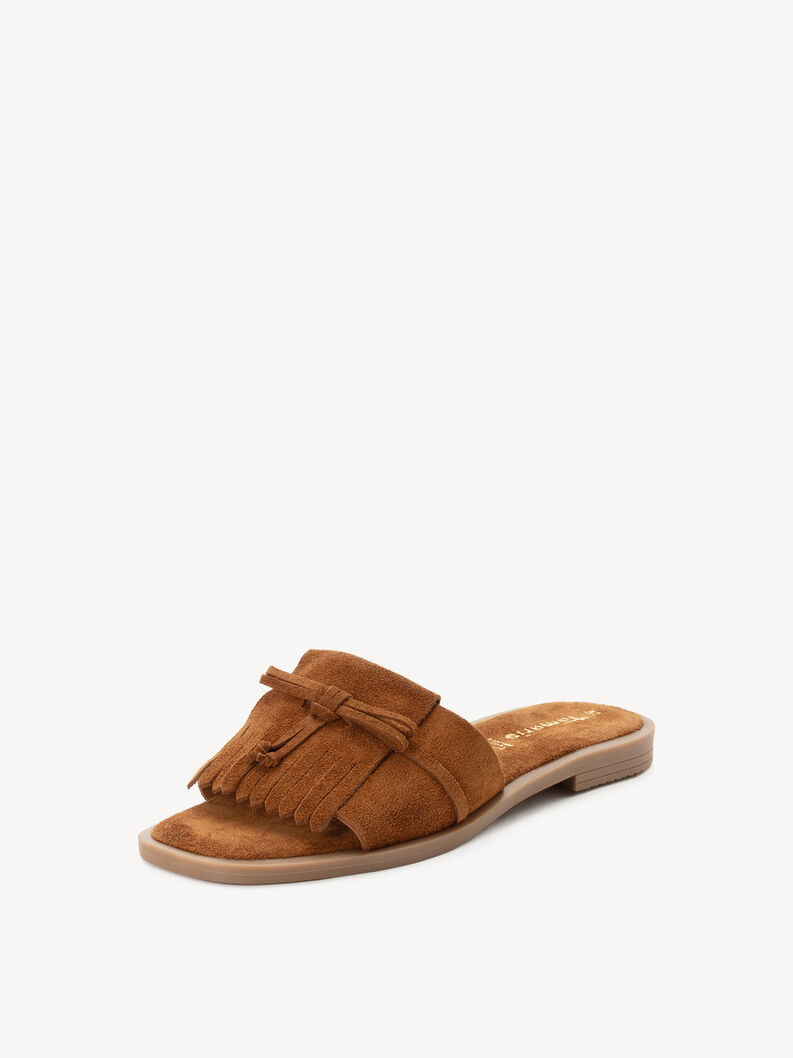 Leather Mule - brown, COGNAC, hi-res