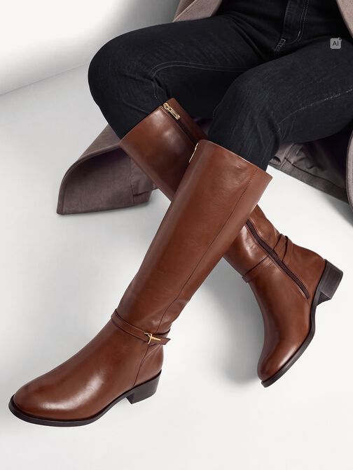 Boots, cognac, hi-res