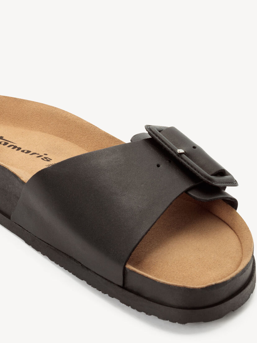 Leren Slipper - zwart, BLACK LEATHER, hi-res