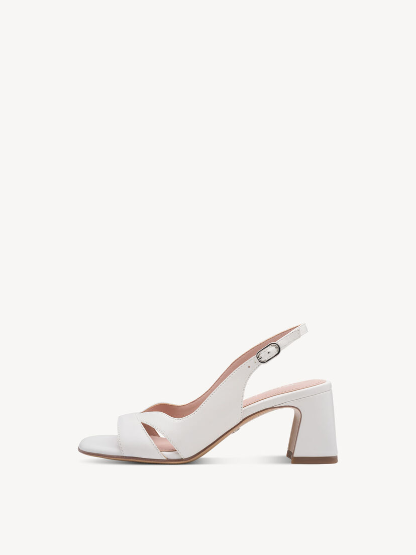 Leren Sandaaltje - wit, WHITE LEATHER, hi-res
