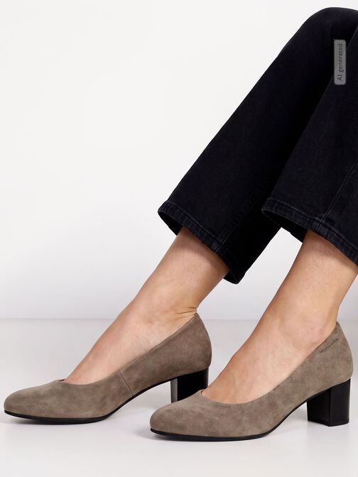 Lederpumps, TAUPE SUEDE, hi-res