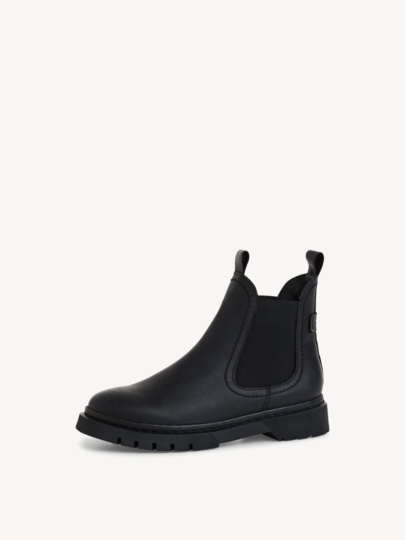 Leder Chelsea Boot - schwarz, BLACK, hi-res