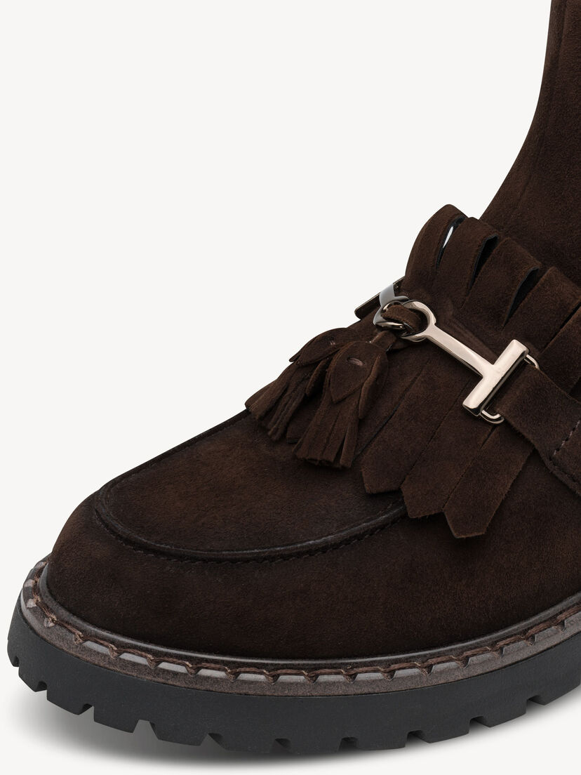 Leren Enkellaarsje - bruin, MOCCA, hi-res