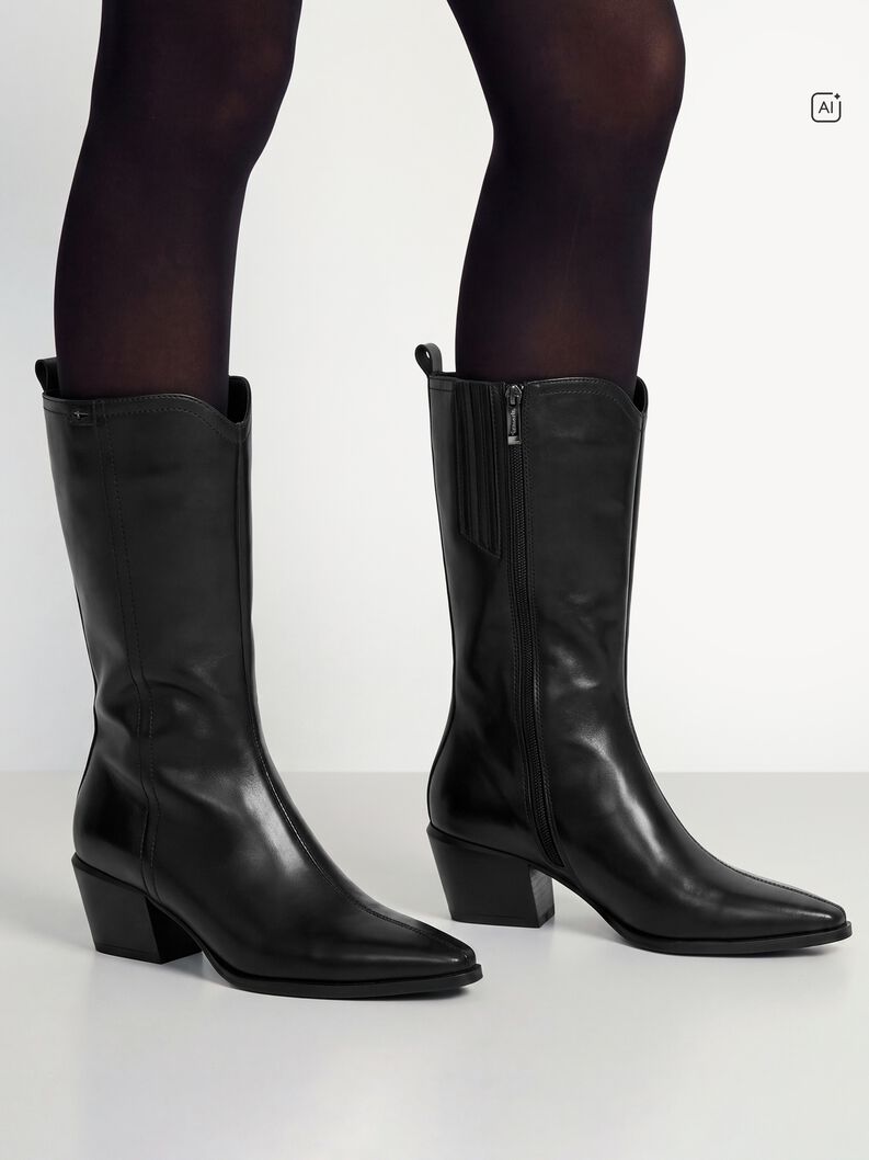 Bottes, BLACK LEATHER, hi-res