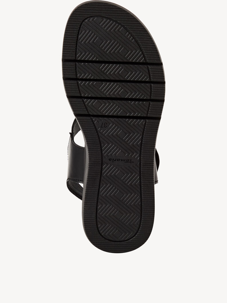 Ledersandalette - schwarz, BLACK LEATHER, hi-res