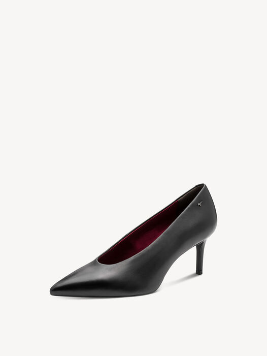 Pumps, BLACK LEATHER, hi-res