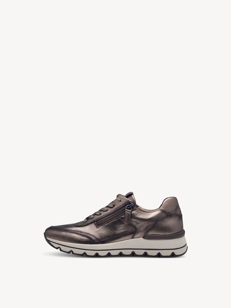 Ledersneaker - metallic, BRONCE, hi-res