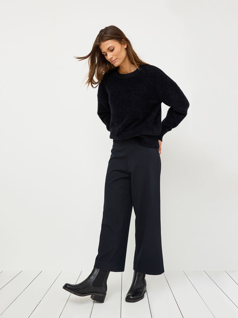 Gebreide trui - zwart, Black Beauty, hi-res