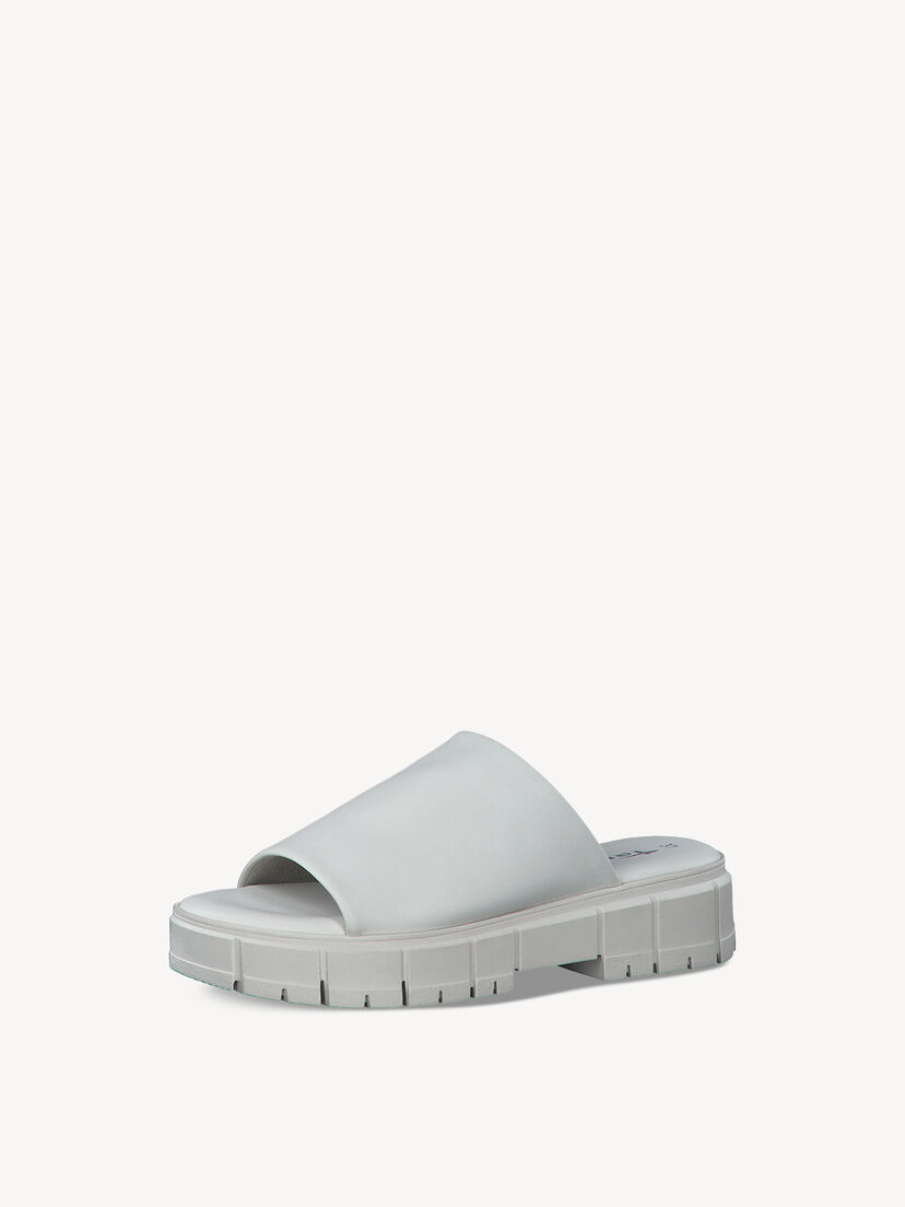 Leren Slipper - wit, OFFWHITE UNI, hi-res