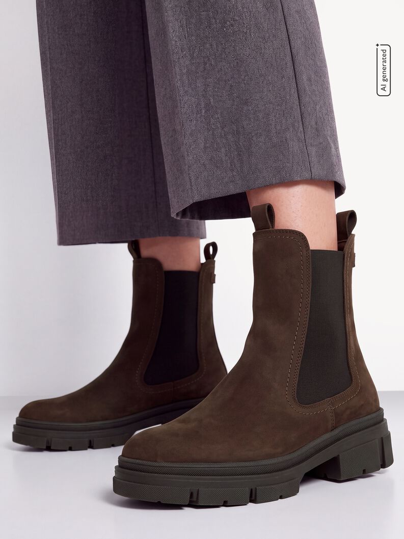 Leder Chelsea Boot - braun, MOCCA NUBUC, hi-res