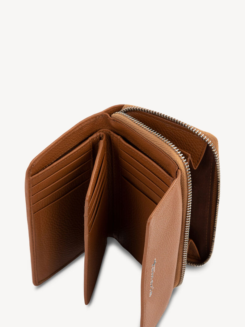 Leather Wallet - brown, COGNAC, hi-res
