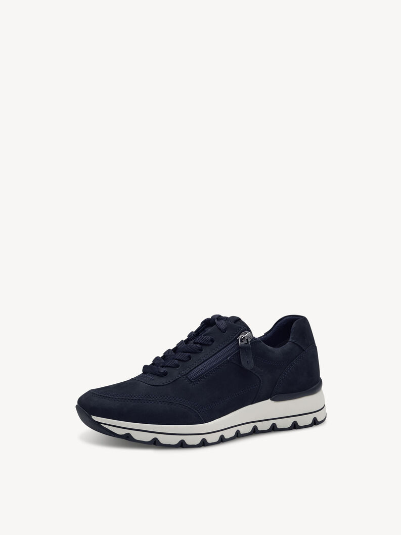 Ledersneaker - blau, NAVY NUBUC, hi-res