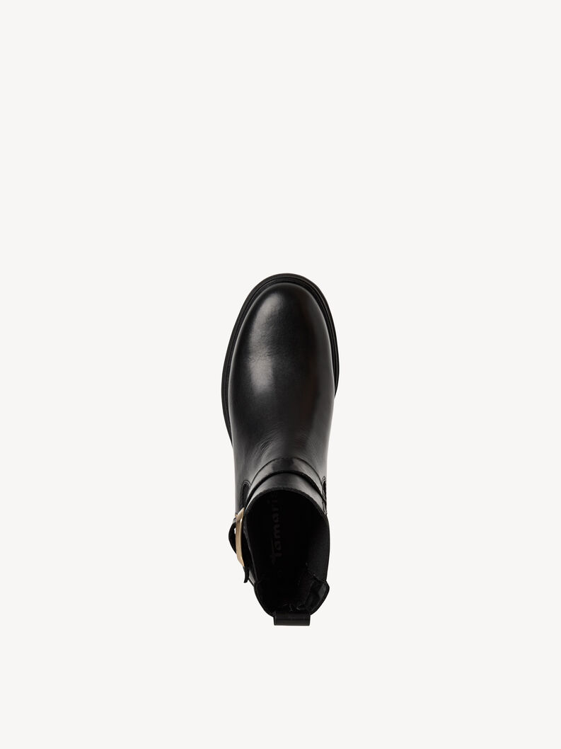 Bottine en cuir - noir, BLACK, hi-res