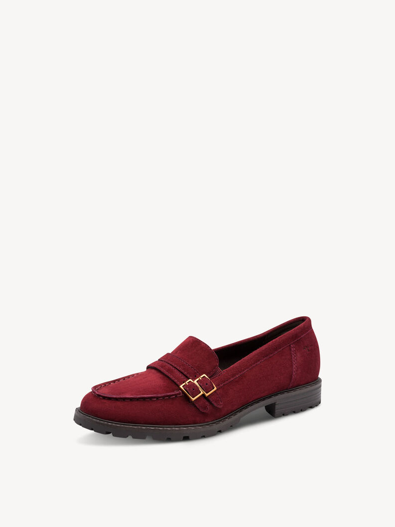 Leather Slipper - red, CRANBERRY, hi-res