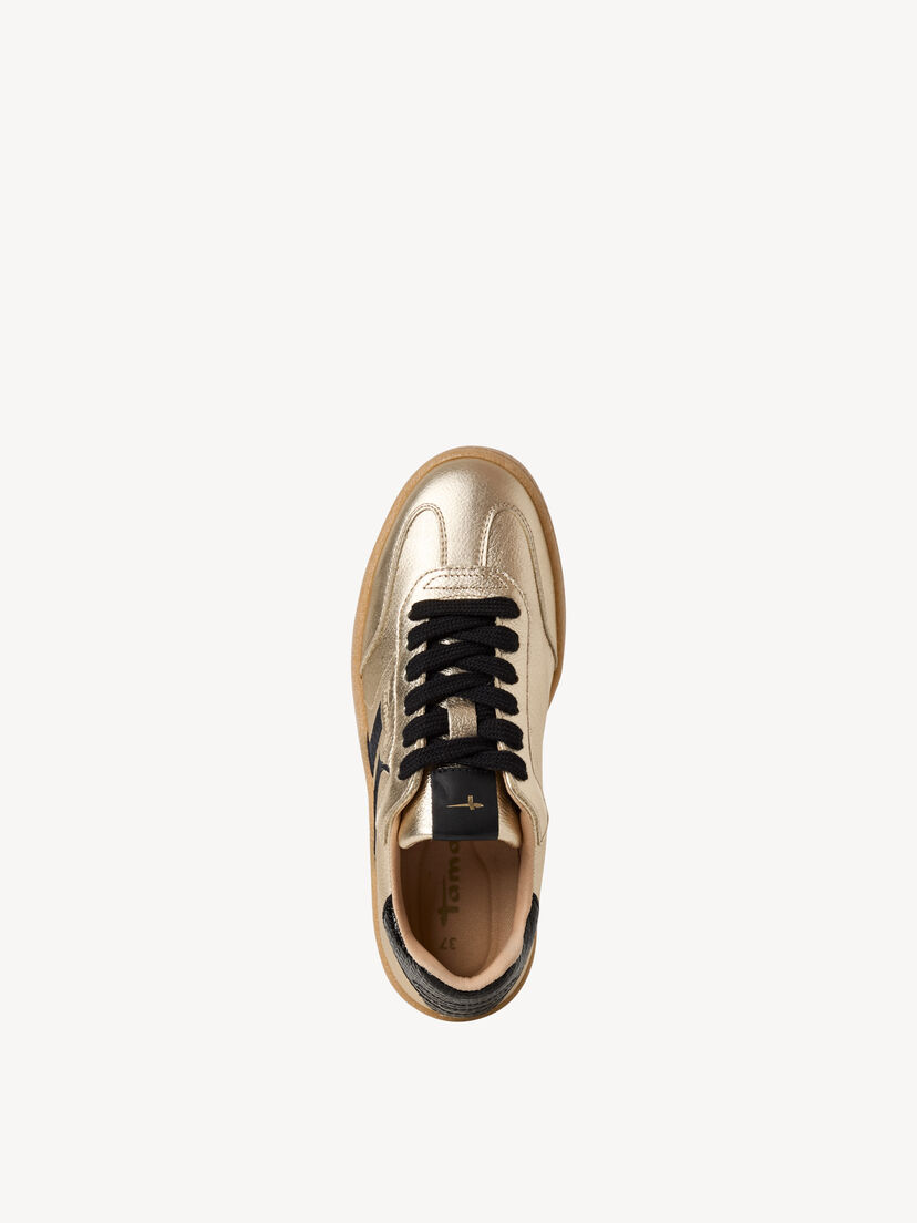 Leren Sneaker - goud, LT.GOLD COMB, hi-res