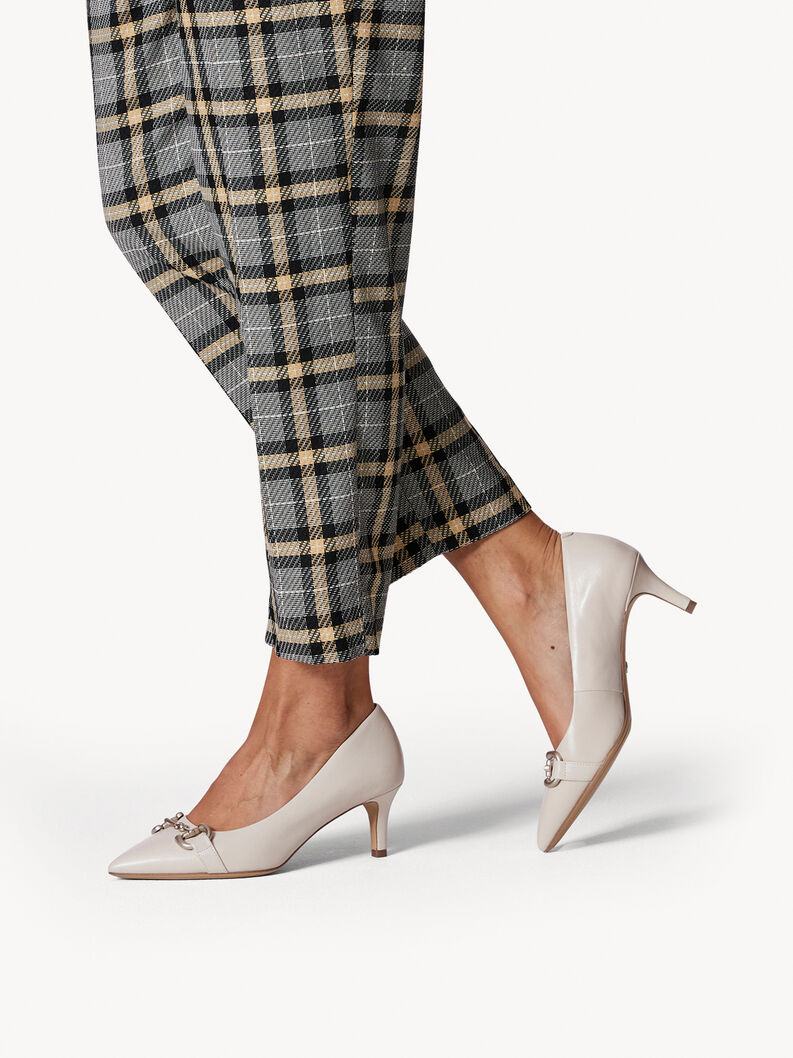 Escarpin en cuir - beige, IVORY, hi-res