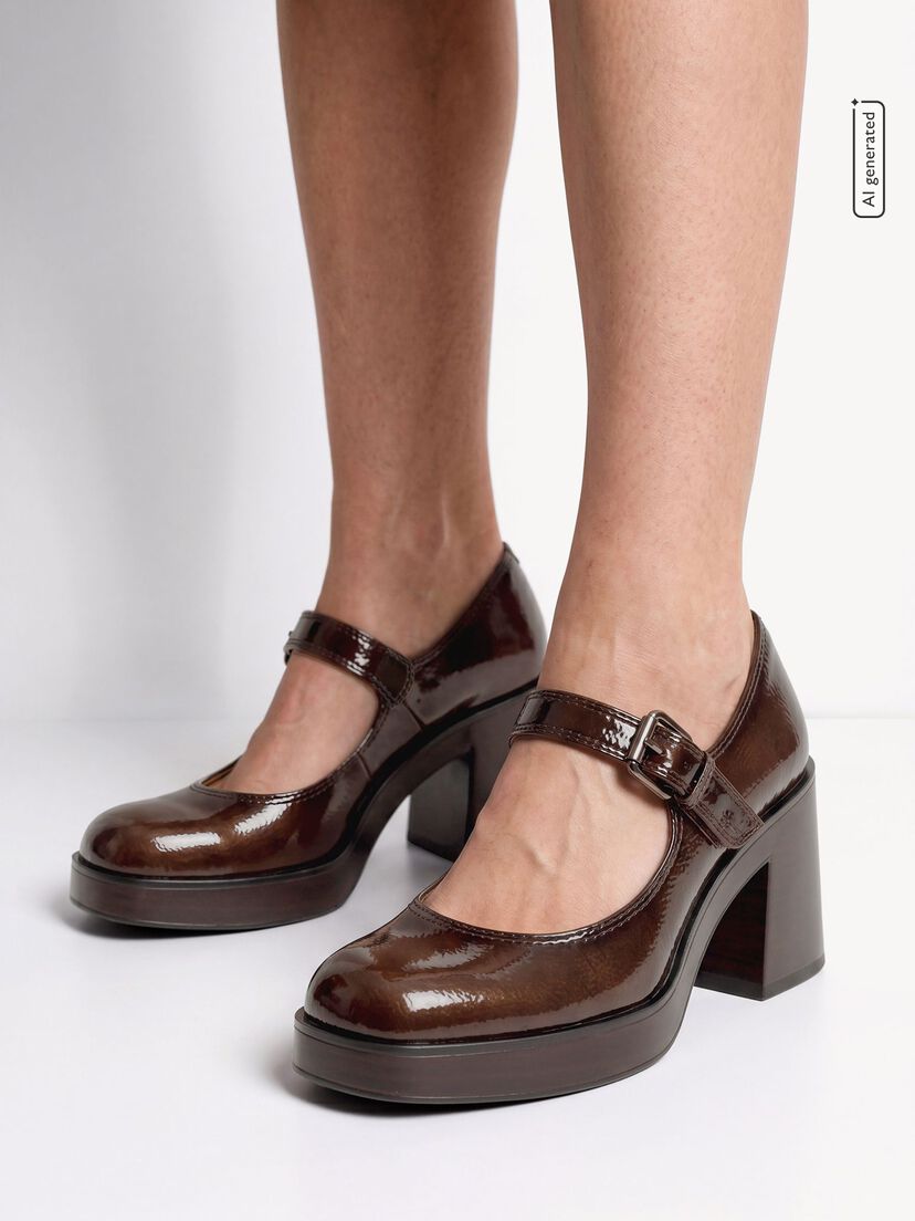 Pumps, BROWN PATENT, hi-res