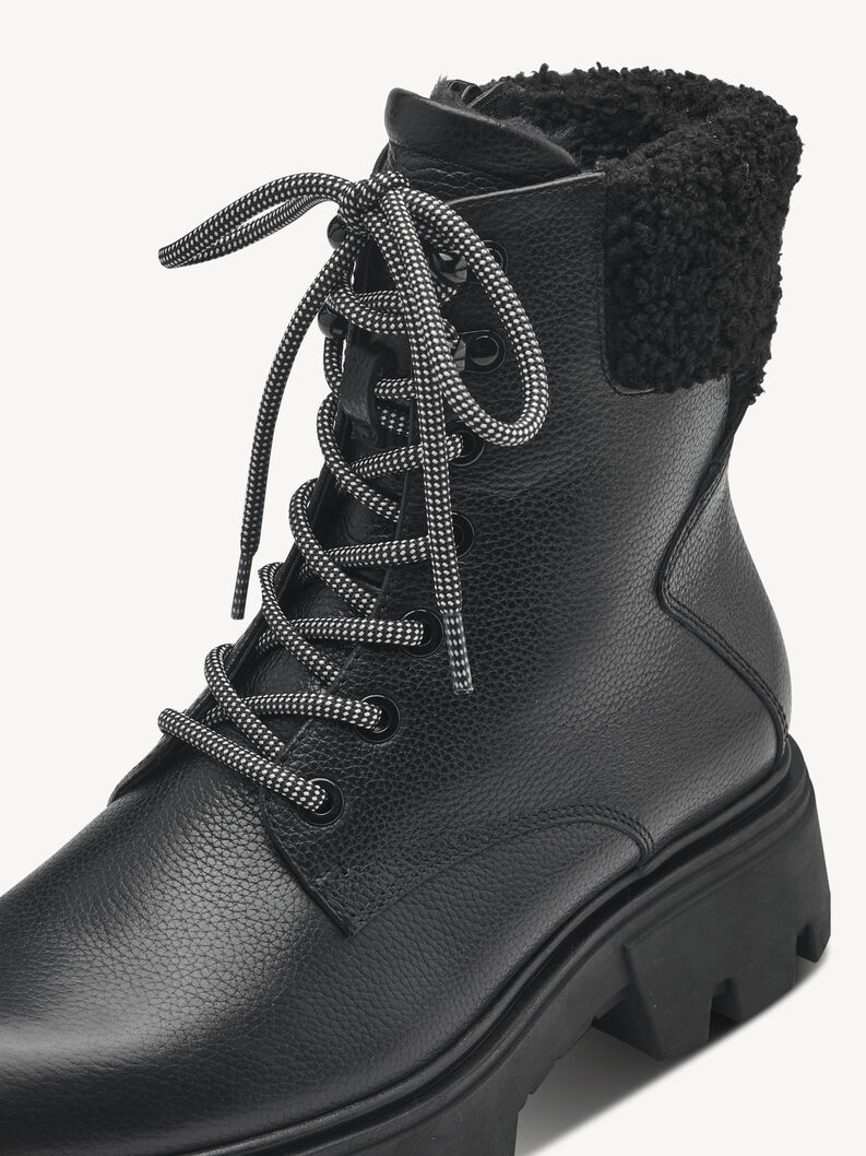 Lederstiefelette - schwarz Warmfutter, BLACK LEATHER, hi-res