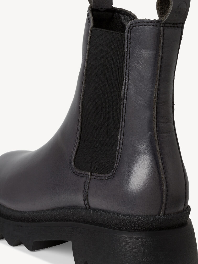 Leren Chelseaboot - grijs, GREY, hi-res