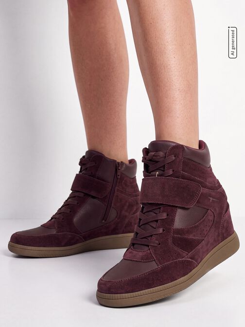 Sneaker, BURGUNDY, hi-res
